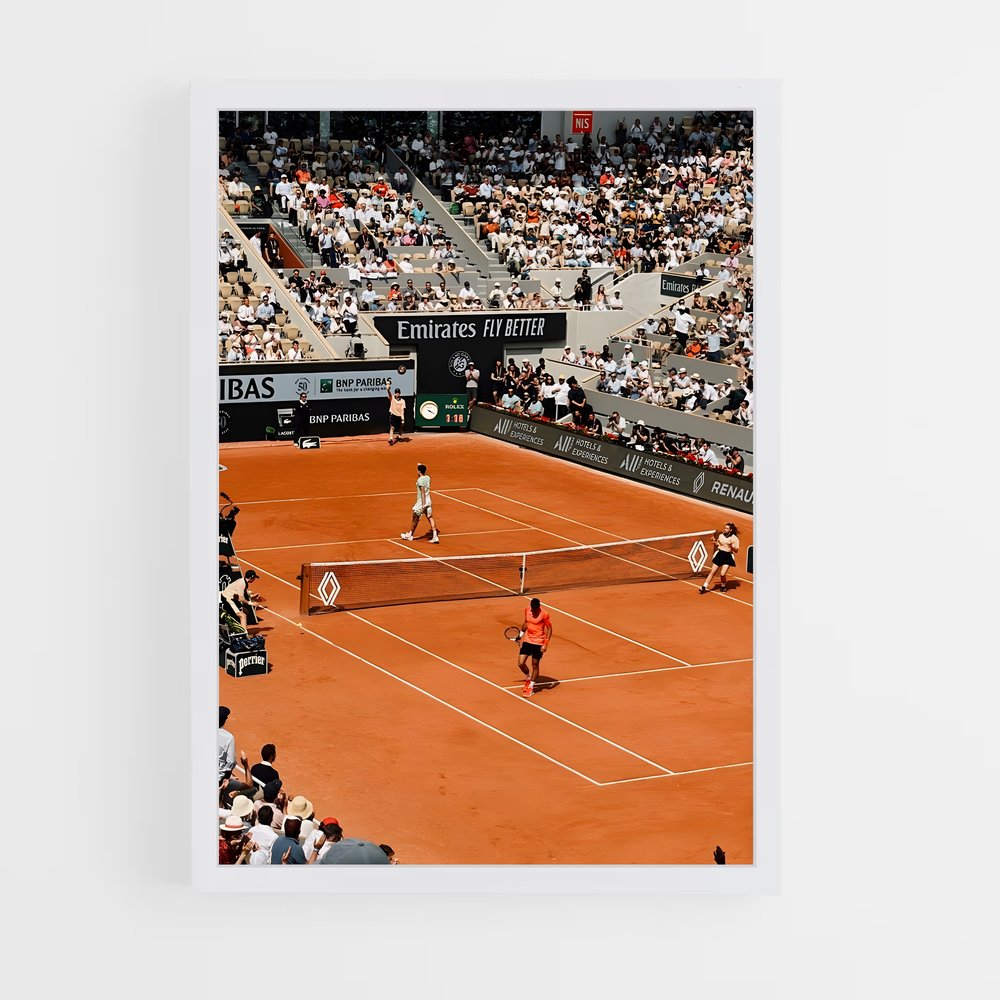 Poster Match sur Terre Battue – affiche Tennis (vue 3)